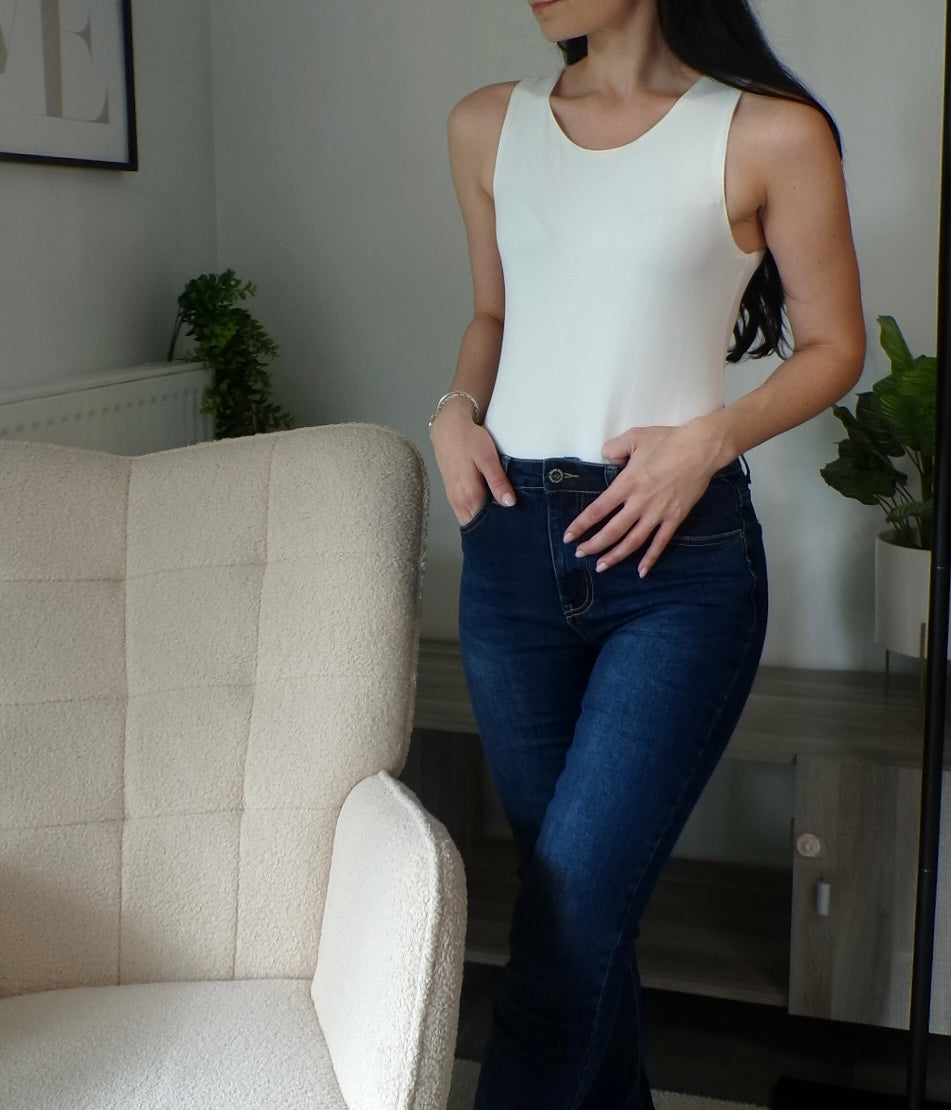 Body seconde peau sans manches - blanc