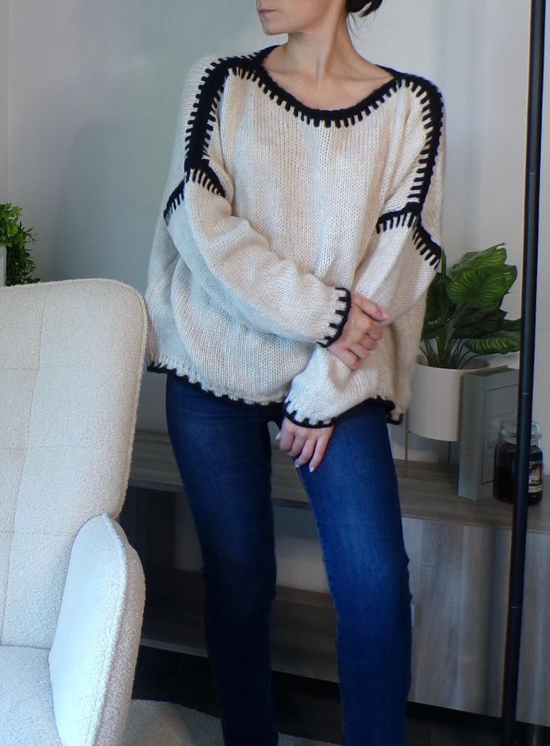 Pull oversize en mohair doux