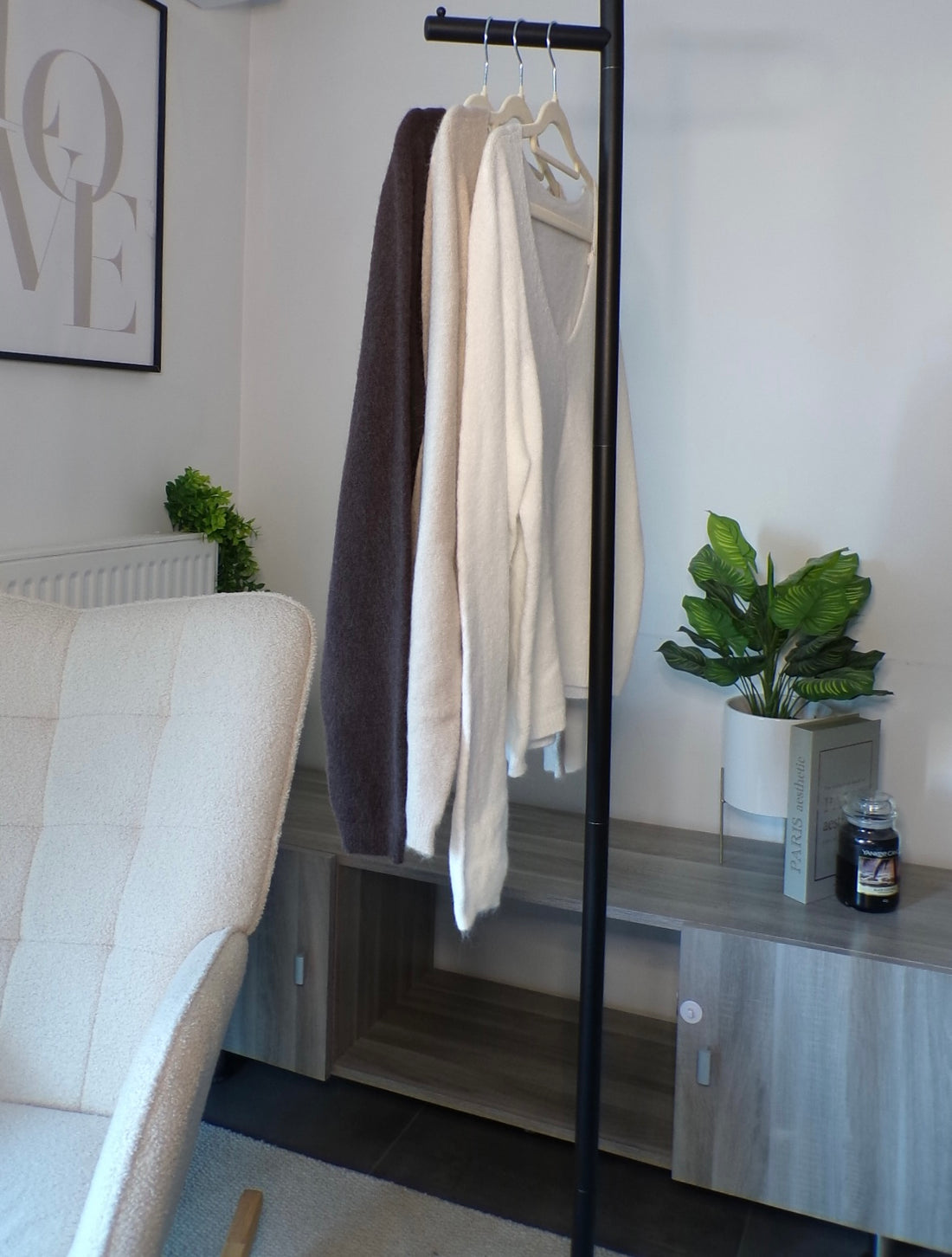 Pull en alpaga sans couture (blanc)