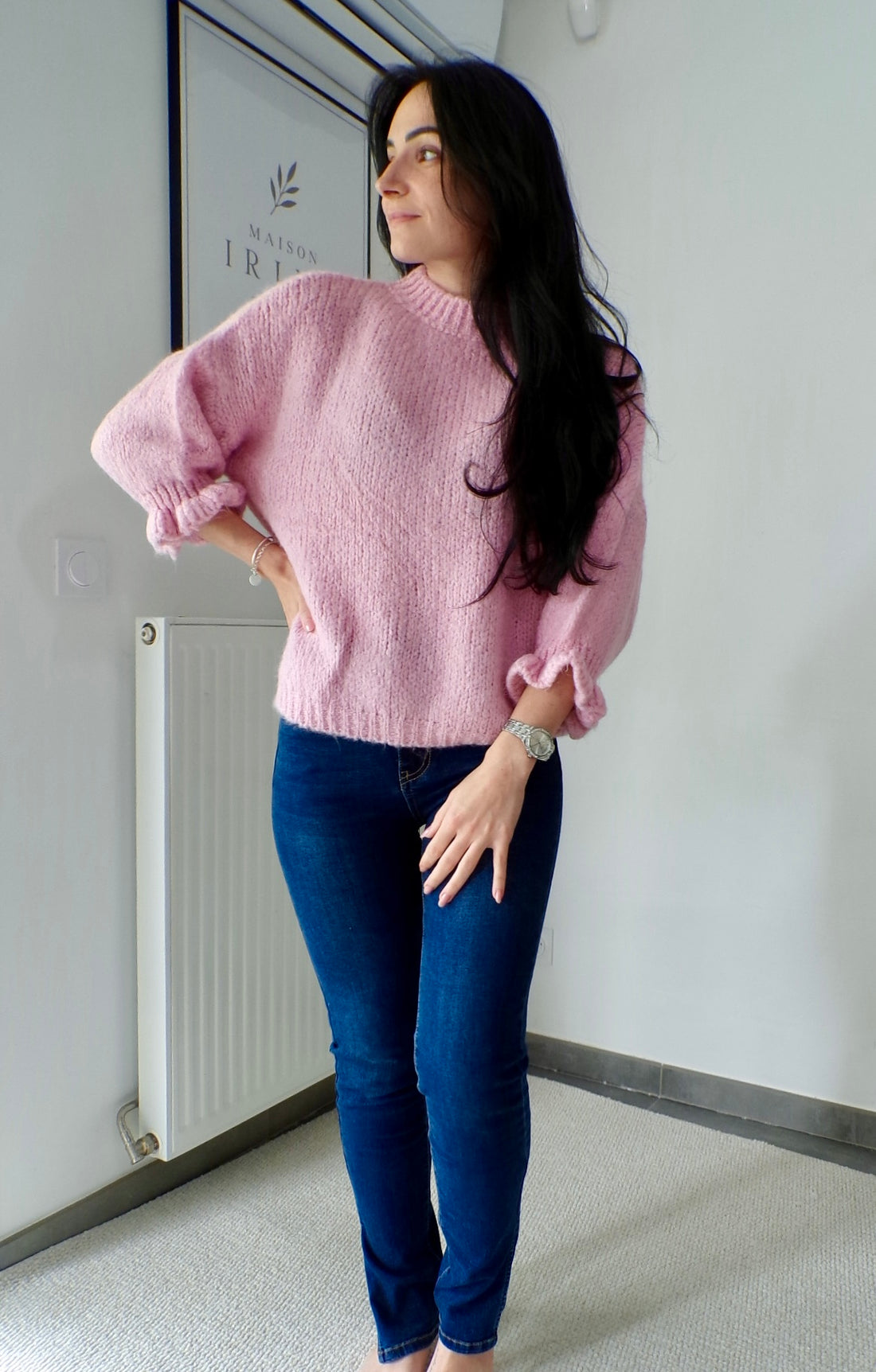 Pull oversize en laine et mohair
