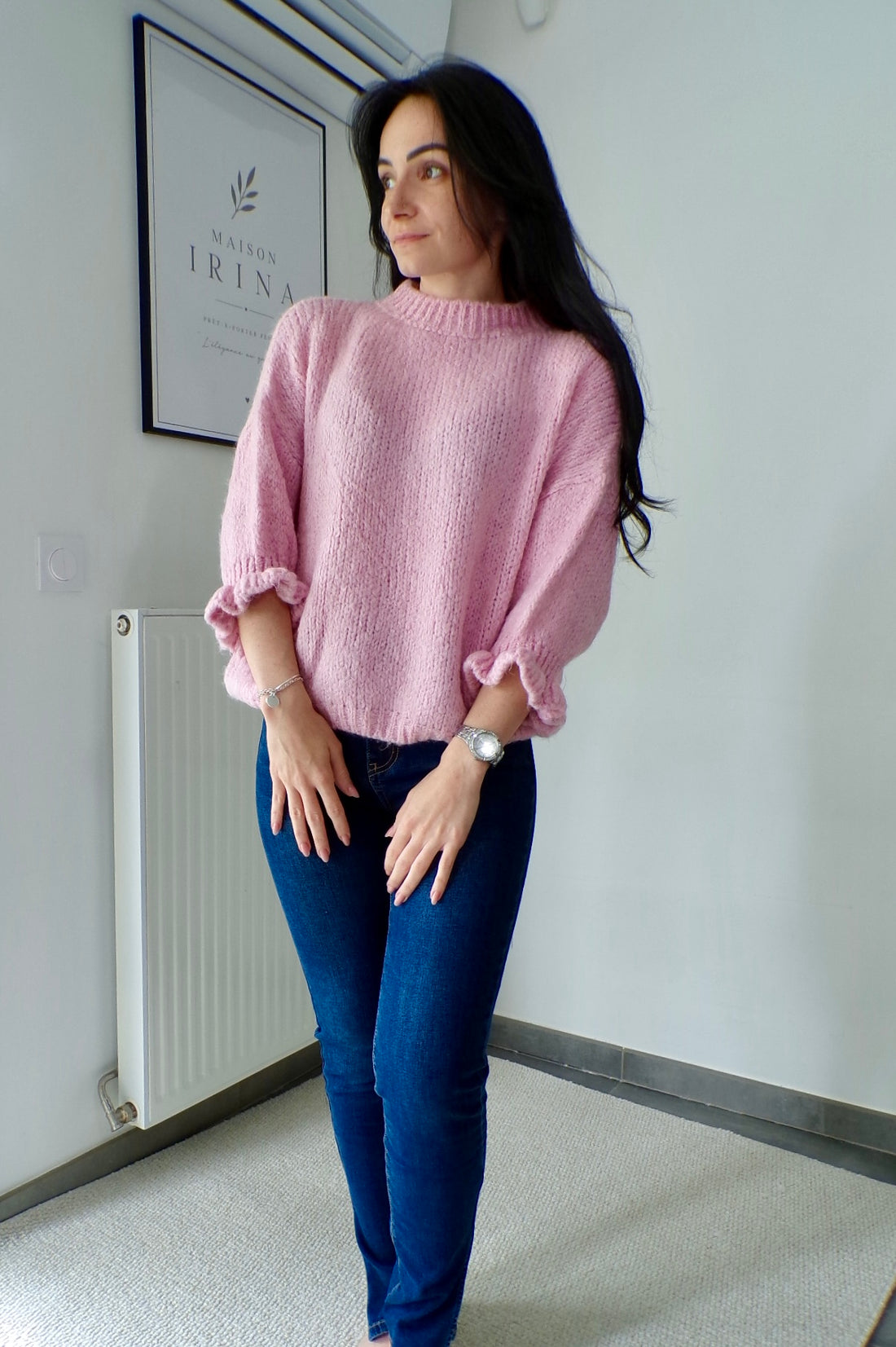 Pull oversize en laine et mohair
