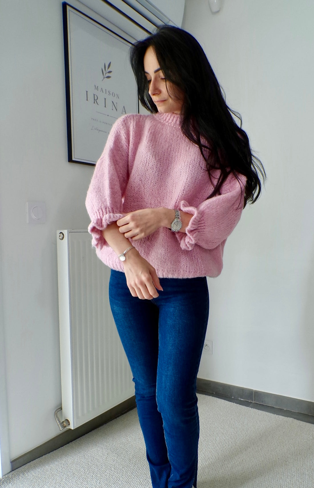 Pull oversize en laine et mohair